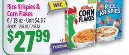 Jetro Rice Krispies & Corn Flakes offer