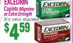 Jetro EXCEDRIN Caplets Migraine or Extra Strength offer