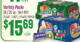 Jetro Snapple Variety Packs offer