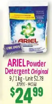Jetro ARIEL Powder Detergent Original offer