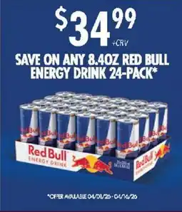 Jetro SAVE ON ANY 8.4OZ RED BULL ENERGY DRINK 24-PACK offer