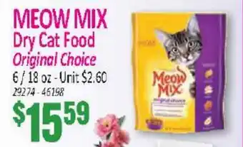 Jetro MEOW MIX Dry Cat Food Original Choice offer