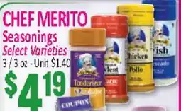Jetro CHEF MERITO Seasonings offer