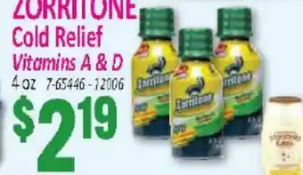 Jetro ZORRITONE Cold Relief Vitamins A & D offer