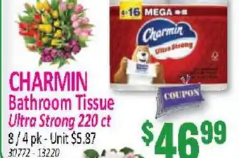 Jetro CHARMIN Bathroom Tissue Ultra Strong 220 ct offer