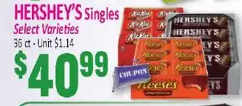 Jetro HERSHEY'S Singles offer