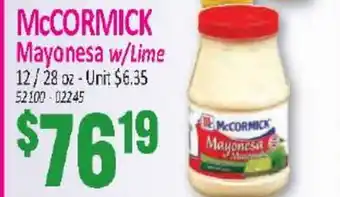 Jetro McCORMICK Mayonesa w/Lime offer