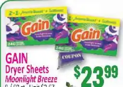 Jetro GAIN Dryer Sheets offer
