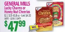 Jetro GENERAL MILLS Lucky Charms or Honey Nut Cheerios offer