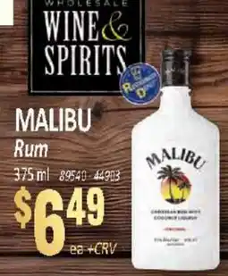 Jetro MALIBU Rum offer