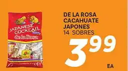 El Paso Grande DE LA ROSA CACAHUATE JAPONES 14 SOBRES offer