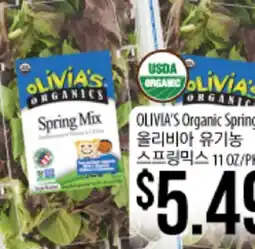 Hmart OLIVIA'S Organic Spring Mix offer