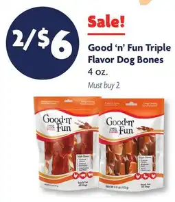 Family Dollar Good'n'Fun Triple Flavor Dog Bones offer