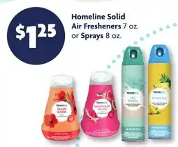 Family Dollar Homeline Solid Air Fresheners 7 oz. or Sprays 8 oz offer