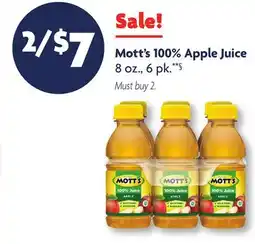 Family Dollar Mott's 100% Apple Juice offer