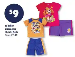 Family Dollar Toddler Character Shorts Sets offer