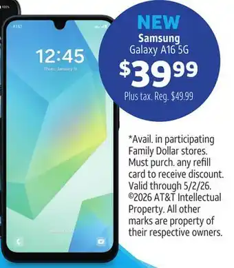 Family Dollar Samsung Galaxy A16 offer