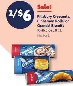 Family Dollar Pillsbury Crescents, Cinnamon Rolls, or Grands! Biscuits offer