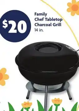 Family Dollar Family Chef Tabletop Charcoal Grill offer