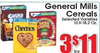 Supremo Foods Inc General Mills Cereals offer