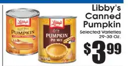 Supremo Foods Inc Libby's Canned Pumpkin offer