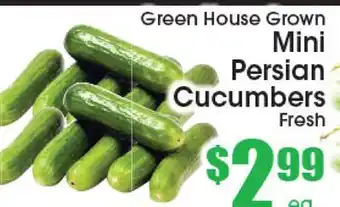 Supremo Foods Inc Green House Grown Mini Persian Cucumbers offer