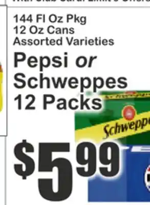 Key Food Pepsi or Schweppes offer