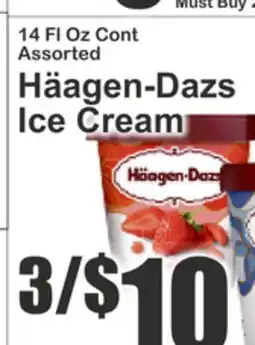 Key Food 14 FL Oz Cont Assorted Häagen-Dazs Ice Cream offer