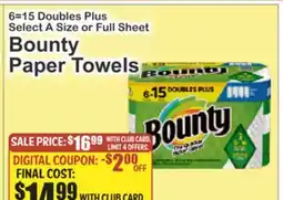 Key Food Bounty Paper Towels offer