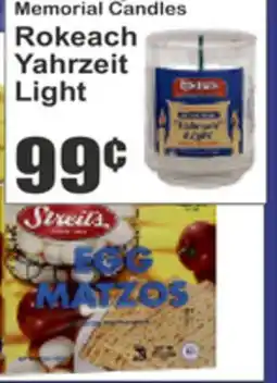 Key Food Memorial Candles Rokeach Yahrzeit Light offer