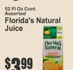 Key Food 52 Fl Oz Cont Assorted Florida's Natural Juice offer