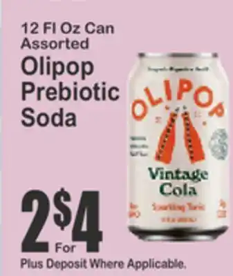 Key Food 12 Fl Oz Can Assorted Olipop Prebiotic Soda offer