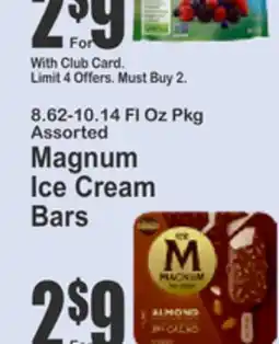 Key Food 8.62-10.14 FL Oz Pkg Assorted Magnum Ice Cream Bars offer