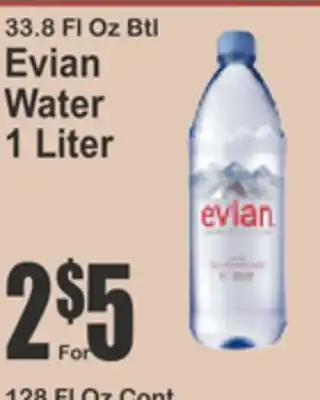 Key Food Evian Water offer