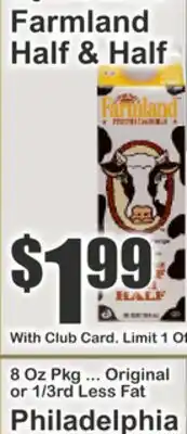 Key Food Farmland Half & Half offer