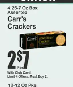 Key Food 4.25-7 Oz Box Assorted Carr's Crackers offer