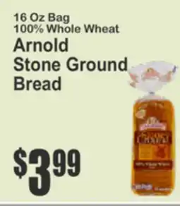 Key Food 16 Oz Bag 100% Whole Wheat Arnold Stone Ground Bread offer