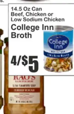 Key Food 14.5 Oz Can Beef, Chicken or Low Sodium Chicken College Inn Broth offer