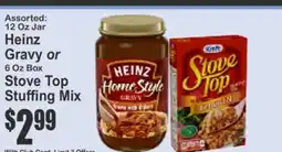 Key Food Assorted: 12 Oz Jar Heinz Gravy or 6 Oz Box Stove Top Stuffing Mix offer