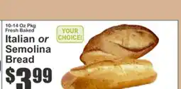 Key Food Italian or Semolina Bread offer