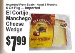 Key Food El Cortijo Manchego Cheese Wedge offer