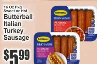 Key Food Butterball Italian Turkey Sausage offer