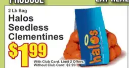 Key Food Halos Seedless Clementines offer