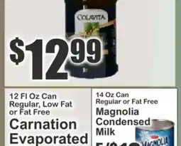 Key Food 12 Fl Oz Can Regular, Low Fat or Fat Free Carnation Evaporated offer