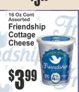 Key Food 16 Oz Cont Assorted Friendship Cottage Cheese offer