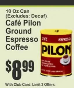 Key Food Café Pilon Ground Espresso Coffee offer