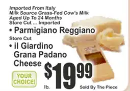Key Food • Parmigiano Reggiano • il Giardino Grana Padano Cheese offer