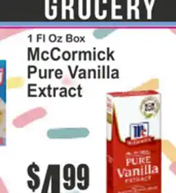 Key Food 1 Fl Oz Box McCormick Pure Vanilla Extract offer