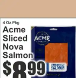 Key Food Acme Sliced Nova Salmon offer