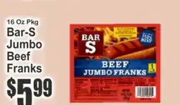 Key Food Bar-S Jumbo Beef Franks offer